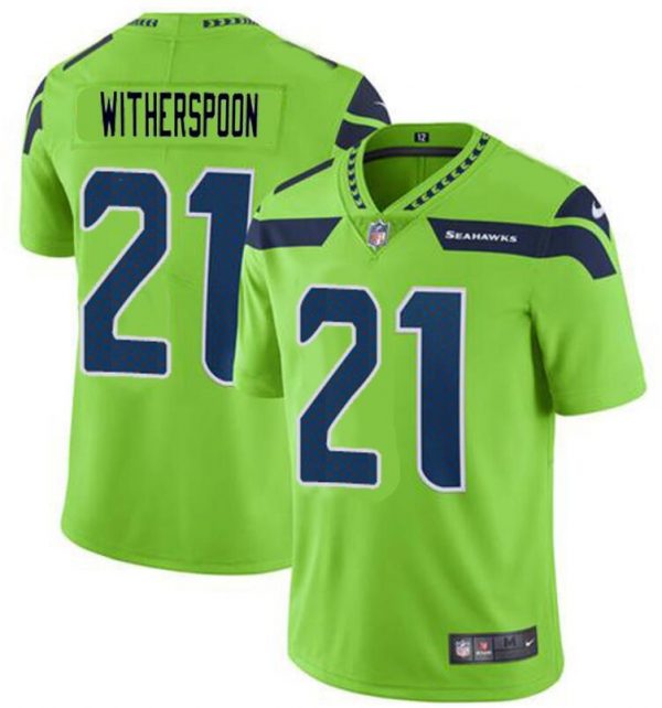 Men Seattle Seahawks #21 Devon Witherspoon Green Vapor Untouchable Limited Stitched Football Jersey