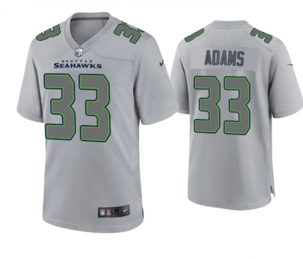 Men Seattle Seahawks #33 Jamal Adams Grey Atmosphere Fashion Stitched Game Jersey