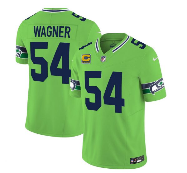 Men Seattle Seahawks #54 Bobby Wagner 2023 F.U.S.E. With 4-Star C Patch Green Limited Stitched Football Jersey
