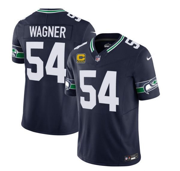 Men Seattle Seahawks #54 Bobby Wagner 2023 F.U.S.E. With 4-Star C Patch Navy Limited Stitched Football Jersey