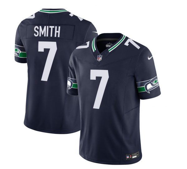 Men Seattle Seahawks #7 Geno Smith 2023 F.U.S.E. Navy Limited Stitched Football Jersey