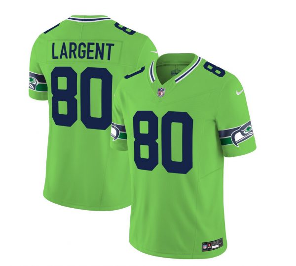 Men Seattle Seahawks #80 Steve Largent 2023 F.U.S.E. Green Limited Stitched Football Jersey