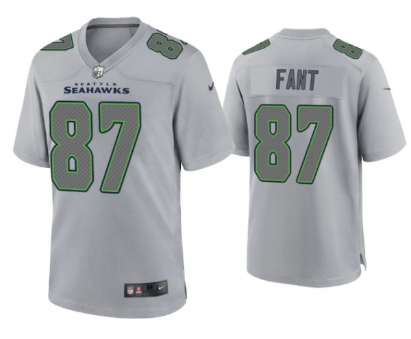 Men Seattle Seahawks #87 Noah Fant Grey Atmosphere Fashion Stitched Game Jersey