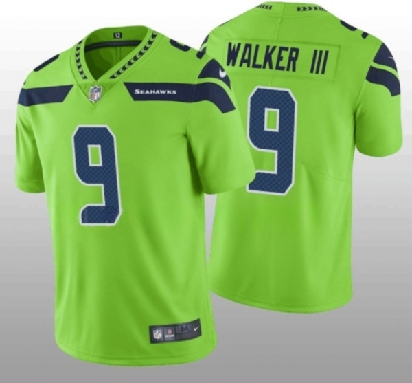 Men Seattle Seahawks #9 Kenneth Walker III Green Vapor Untouchable Limited Stitched Jersey