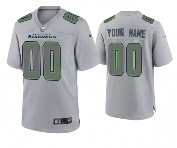 Seattle Seahawks Active Player Custom Grey Atmosphere Fashion Stitched Game Jersey