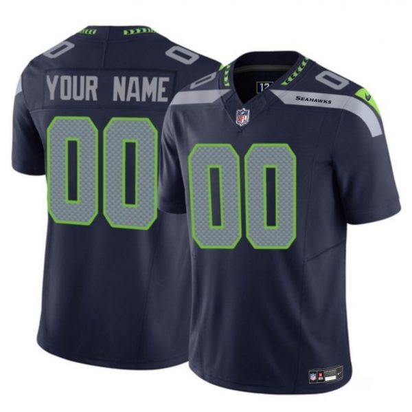 Seattle Seahawks Active Player Custom Navy 2023 F.U.S.E Vapor Limited Stitched Football Jersey