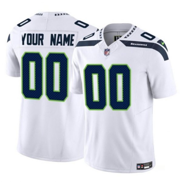 Seattle Seahawks Active Player Custom White 2023 F.U.S.E. Vapor Limited Stitched Football Jersey