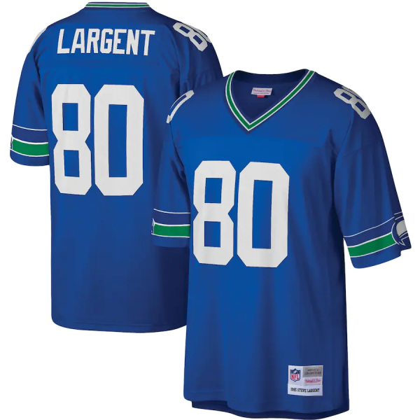 Seattle Seahawks Customized Royal Mitchell & Ness Stitched Football Jersey