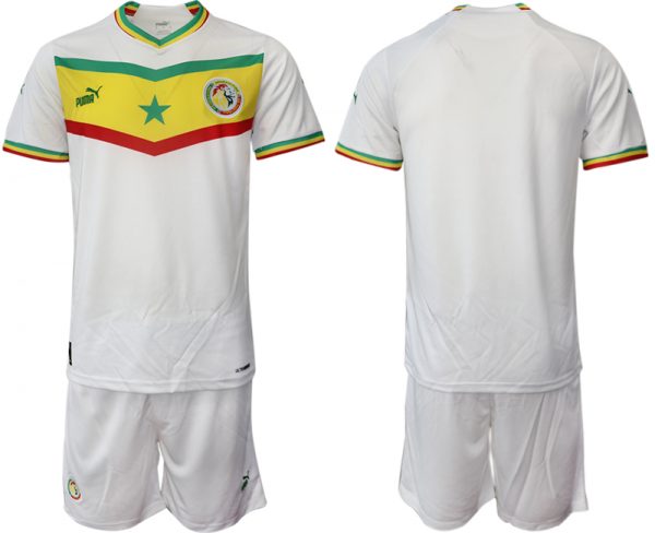 Senegal Custom White Home Soccer Jersey Suit