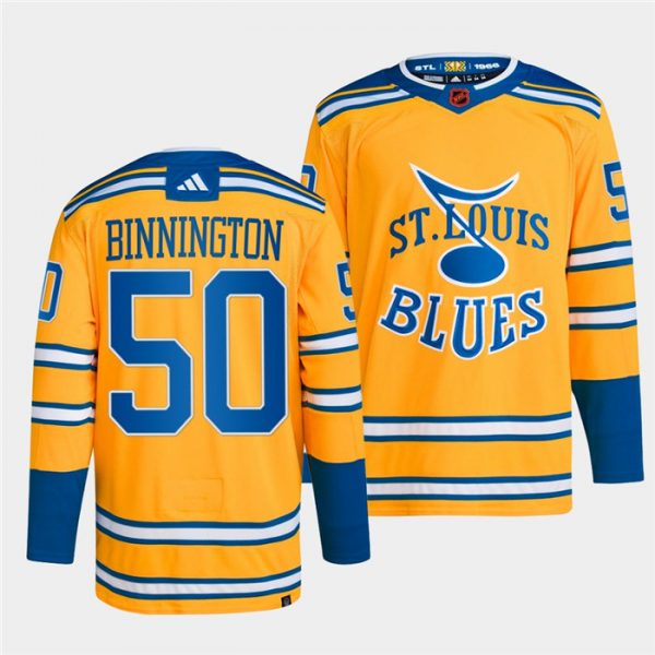 Men St. Louis Blues #55 Colton Parayko Yellow 2022-23 Reverse Retro Stitched Jersey