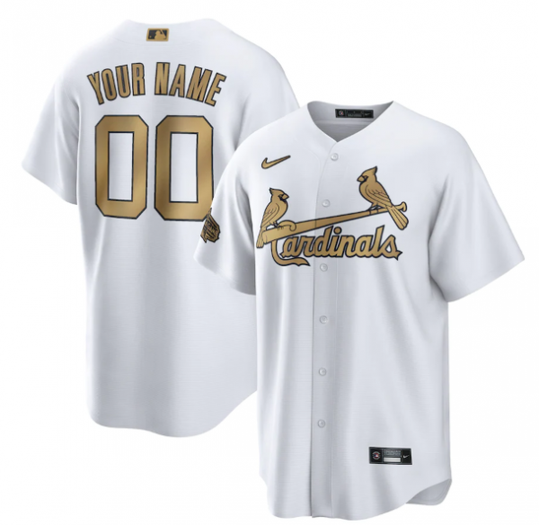 St. Louis Cardinals Active Player Custom 2022 All-Star White Cool Base Stitched Baseball Jersey