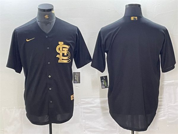 Men St. Louis Cardinals Blank Black Cool Base Stitched Jersey