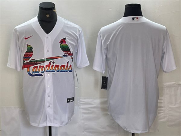 Men St. Louis Cardinals Blank White Cool Base Stitched Jersey