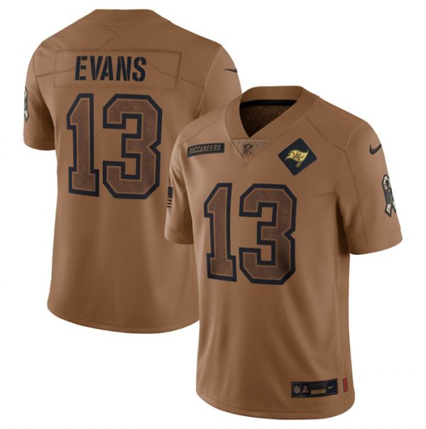 Men Tampa Bay Buccaneers #13 Mike Evans 2023 Brown Salute To Service Limited Football Jersey