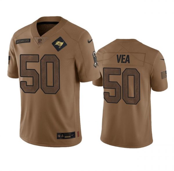 Men Tampa Bay Buccaneers #50 Vita Vea 2023 Brown Salute To Service Limited Stitched Jersey