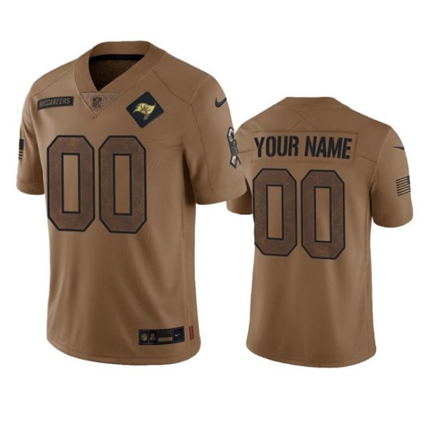 Tampa Bay Buccaneers Active Player Custom 2023 Brown Salute To Service Limited Stitched Jersey