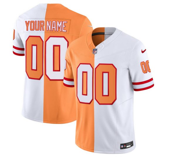 Tampa Bay Buccaneers Active Player Custom 2023 F.U.S.E.White/Gold Split Throwback Limited Stitched Jersey