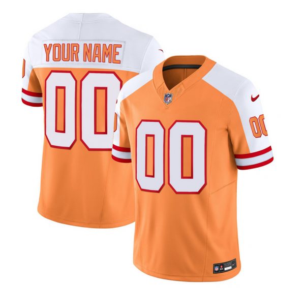 Tampa Bay Buccaneers Active Player Custom 2023 F.U.S.E.White/Gold Throwback Limited Stitched Jersey
