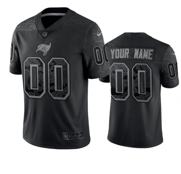 Tampa Bay Buccaneers Active Player Custom Black Reflective Limited Stitched Jersey