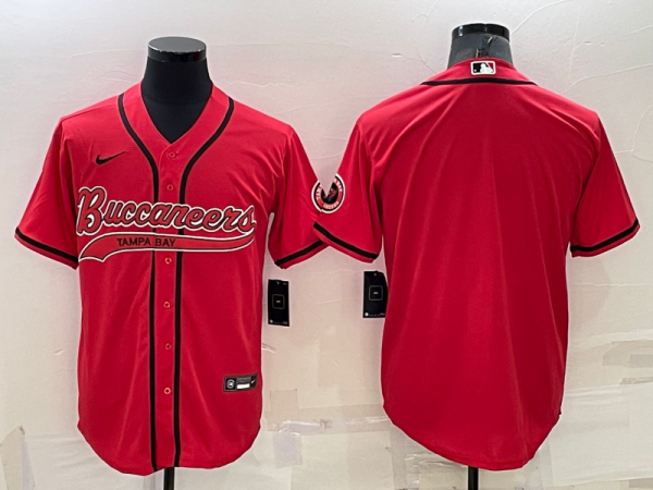 Men Tampa Bay Buccaneers Blank Red Cool Base Stitched Baseball Jersey