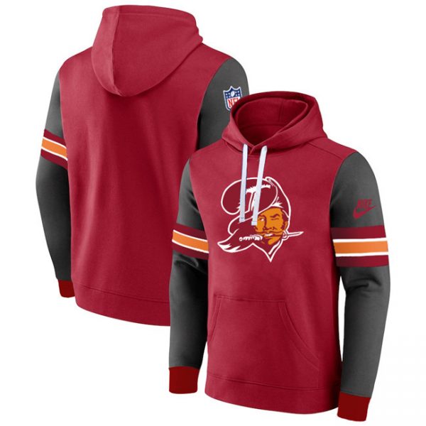 Men Tampa Bay Buccaneers Red/Grey Pullover Hoodie