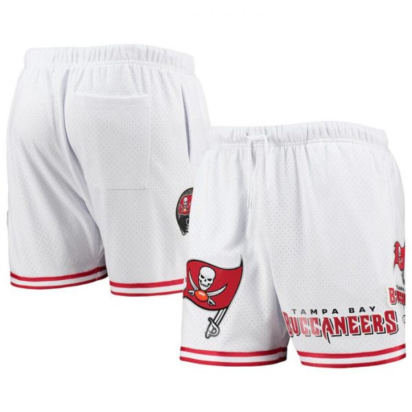 Men Tampa Bay Buccaneers White Mesh Shorts