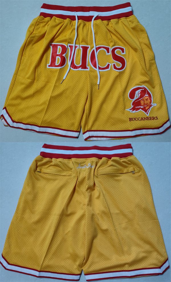 Men Tampa Bay Buccaneers Yellow Shorts (Run Smaller)