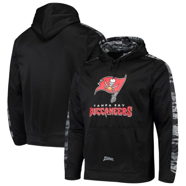 Men Tampa Bay Buccaneers Zubaz Black Tonal Oxide Pullover Hoodie
