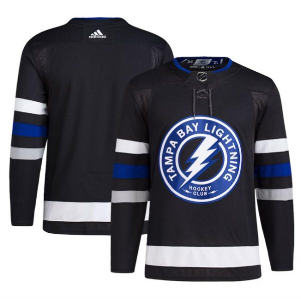 Men Tampa Bay Lightning Blank Black Alternate Premier Breakaway Stitched Jersey