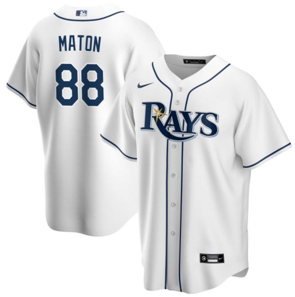 Men Tampa Bay Rays #88 Phil Maton White Cool Base Stitched Baseball Jersey