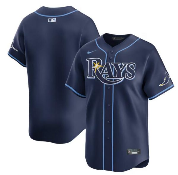 Men Tampa Bay Rays Blank Navy Away Limited Stitched Baseball Jersey
