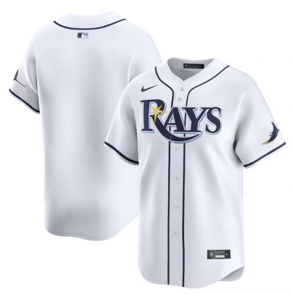 Men Tampa Bay Rays Blank White Home Limited Stitched Baseball Jersey