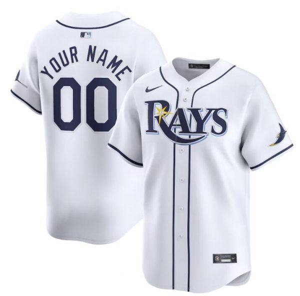Tampa Bay Rays Customized White Home Limited Stitched Baseball Jersey