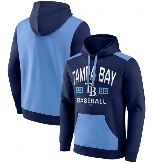 Men Tampa Bay Rays Navy/Light BlueChip In Pullover Hoodie
