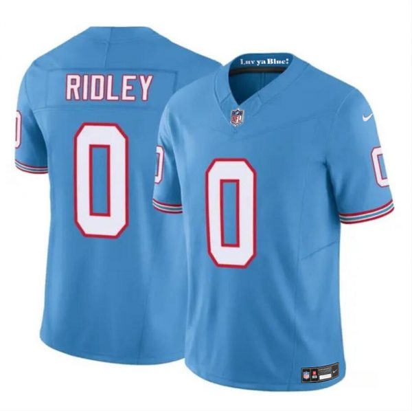 Men Tennessee Titans #0 Calvin Ridley Blue 2023 F.U.S.E. Throwback Limited Stitched Football Jersey