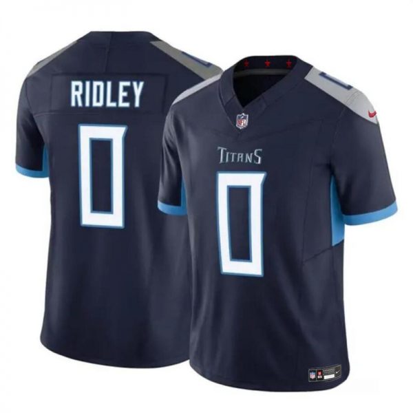 Men Tennessee Titans #0 Calvin Ridley Navy 2023 F.U.S.E. Vapor Limited Stitched Football Jersey