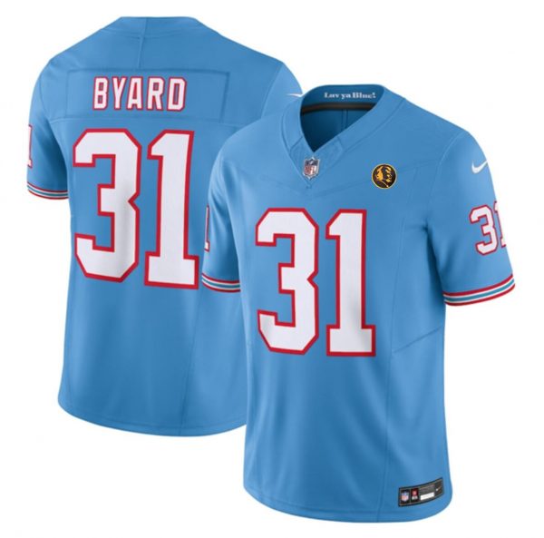 Men Tennessee Titans #31 Kevin Byard Blue 2023 F.U.S.E. Throwback With John Madden Patch Vapor Limited Stitched Football Jersey