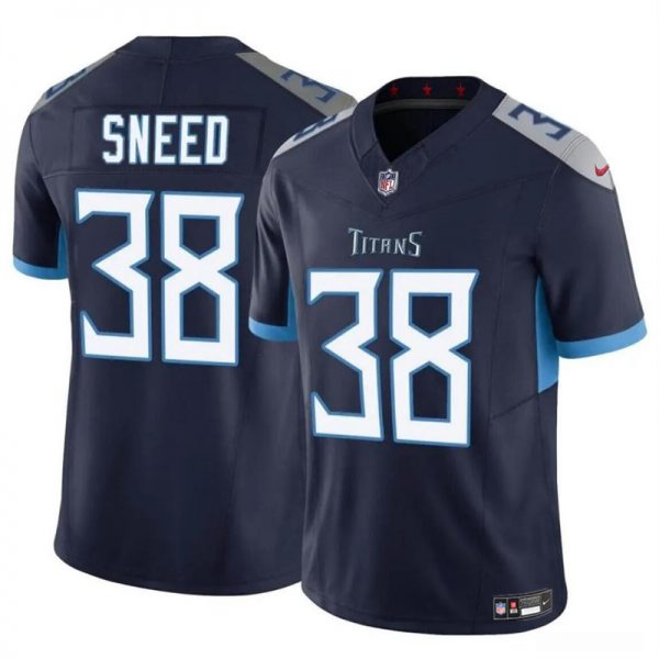 Men Tennessee Titans #38 L'Jarius Sneed Navy 2024 F.U.S.E. Vapor Limited Stitched Football Jersey