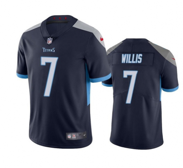 Men Tennessee Titans #7 Malik Willis Navy Vapor Untouchable Stitched Jersey