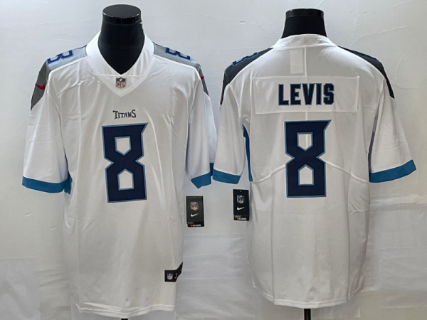 Men Tennessee Titans #8 Will Levis White Vapor Untouchable Stitched Jersey
