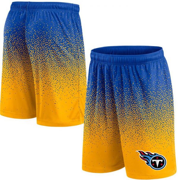 Men Tennessee Titans Royal/Yellow Ombre Shorts