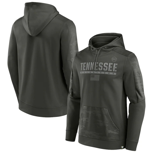 Men Tennessee Vols Olive OHT Military Appreciation Guardian Pullover Hoodie