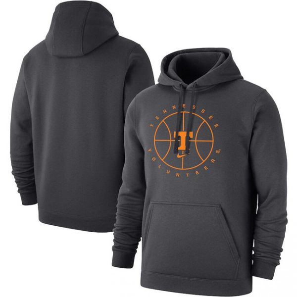 Men Tennessee Volunteers Black Basketball Icon Club Fleece Pullover Hoodie