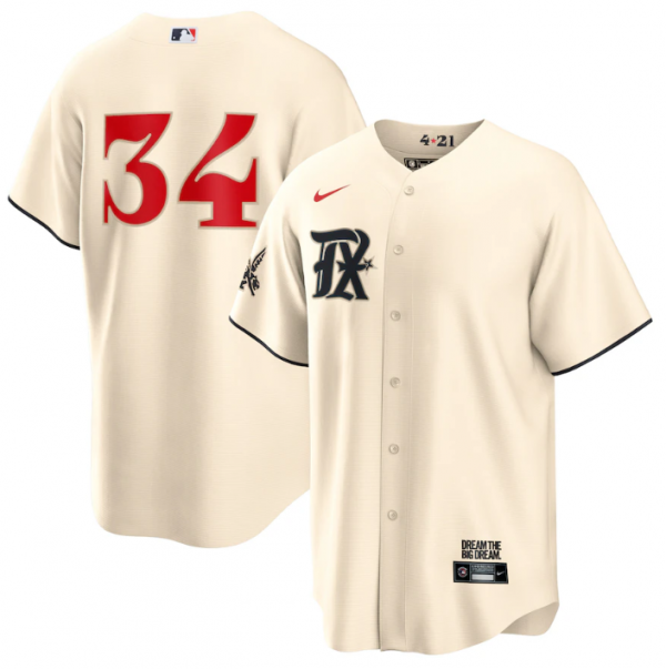 Texas Rangers ACTIVE PLAYER Custom 2023 Cream City Connect Cool Base Stitched Baseball Jersey