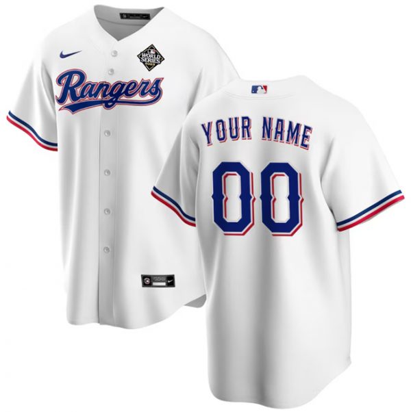 Texas Rangers Active Player Custom White 2023 World Series Stitched Baseball Jersey