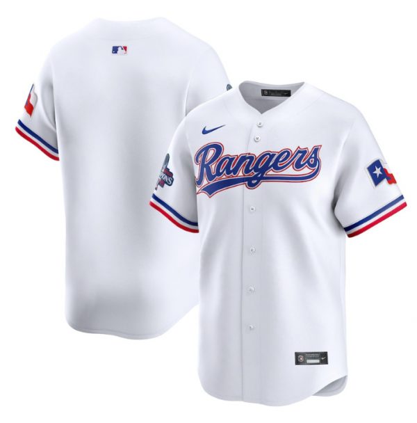 Men Texas Rangers Blank White 2023 World Series Champions Stitched Baseball Jersey