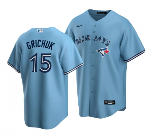 Men Toronto Blue Jays #15 Whit Merrifield Light Blue Cool Base Stitched Jersey