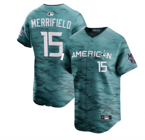 Men Toronto Blue Jays #15 Whit Merrifield Teal 2023 All-star Cool Base Stitched Jersey
