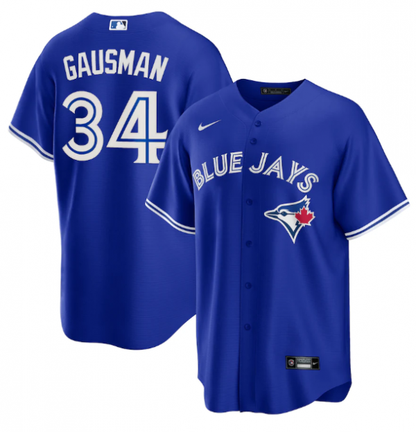 Men Toronto Blue Jays #34 Kevin Gausman Royal Cool Base Stitched Jersey