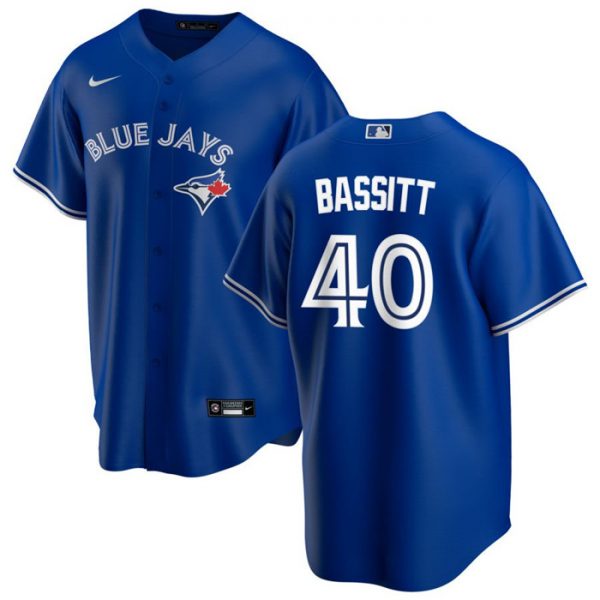 Men Toronto Blue Jays #40 Chris Bassitt Royal Cool Base Stitched Jersey